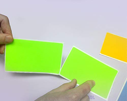 NextDayLabels 500 Rectangle Stickers, Color Coding Labels Roll, (3" x 5") - color: Fluorescent Blue