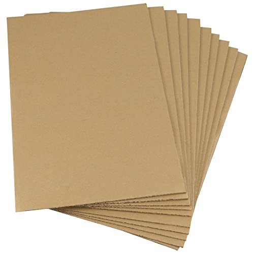 PINGEUI 100 PCS Brown Kraft Corrugated Cardboard Sheets, 8 x 10 Inches, 1/8" Thick, Packing, Mailing, Crafts - size: 100 PCS 8 x 10 Inch