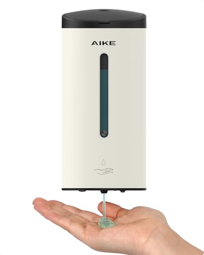 AIKE Automatic Liquid Soap Dispenser,25oz Capacity for Bathroom,Mattewhite - color: Off White