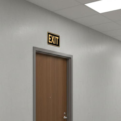 Signs ByLITA Classic Framed Exit Sign (Dark Brown) - Small - color: Dark Brown, size: 4 x 6" - Small (1 Pack)