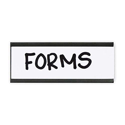 SmartSign Magnetic 'C' Channel Label Holders for Metal Racks and Shelves | 0.75" x 2" Pack of 25 - size: 0.75" x 2"