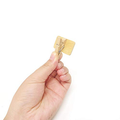 Honbay 30PCS Wooden Mini Rectangle Chalk Board Clips Message Chalk Board Signs for Home Note Taking