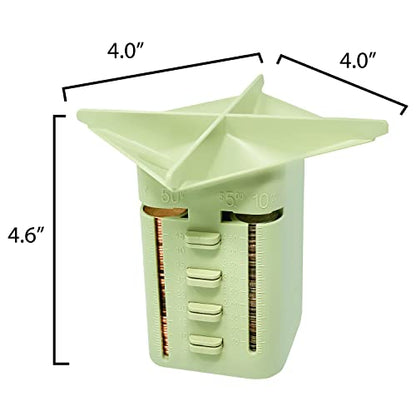 Nadex All-in-One Manual Coin Tender - Counter and Wrapper Tube with 32 Coin Wrappers | Great Storage and Organization Solution | Slots for Pennies, Nickels, Dimes, and Quarters
