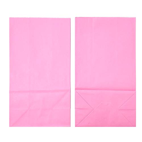 KEYYOOMY Mini Pink Paper Bags Paper Lunch Bags (50 CT, 3.5x2.4x7.1 in) - color: Pink, size: 3.5x2.4x7.1 in - Mini