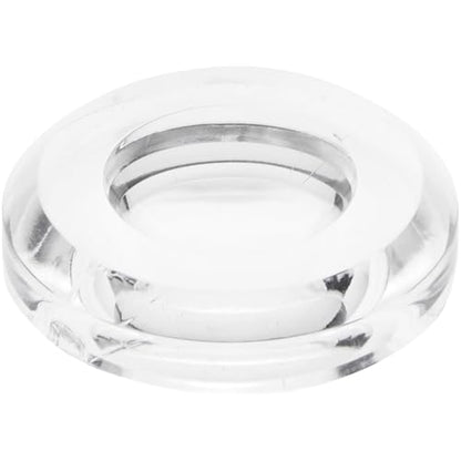 Plymor 2" W x 2" D Clear Round Egg/Sphere Base (1.1875" Hole) (2 Pack) - size: 2" x 2" x 0.5"