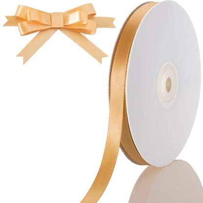3/8 Inch Gold Ribbon 50Yards – Perfect for Gift Wrapping - color: Gold, size: 3/8"