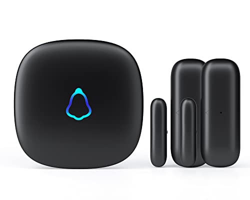 Door Chime, METAK Wireless Door Open Contact Sensor Alarm with 500 FT Range, 58 Chimes and 5 Volume Levels for Business/Store/Home/Office When Entering, 2 Transmitter + 1 Plug-in Receiver - size: 2 Sensors + 1 Receiver