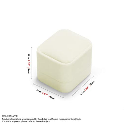 Oirlv Ring Box Wedding Day For Women Velvet Jewelry Box For Engagement Ring Boxes For Proposal - style: Ring Box