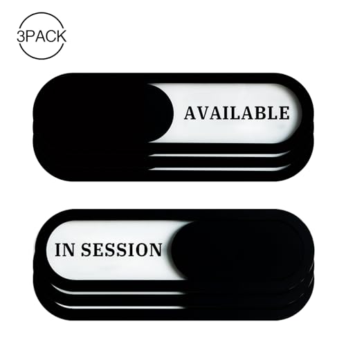 In Session/Available Slider Sign 3Pack, Acrylic, Black - color: In Session/Available, size: 3 PCS