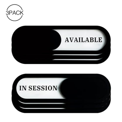 In Session/Available Slider Sign 3Pack, Acrylic, Black - color: In Session/Available, size: 3 PCS