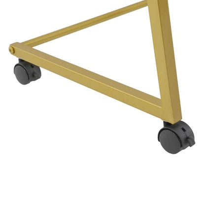 Scarf Display Stand, 10 Hanging Rod Scarf Holder Organizer with 4 Wheels, 31.5" x 55.7" Belt Organizer Stand with 30Lbs Capacity, Commercial Pants Rack, for Clothing Retail Store, Fashion Shop