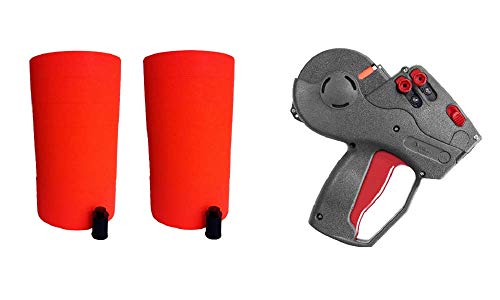 Monarch 1136 Price Gun Labels 2 Sleeves - 16 Rolls (Fluorescent Red with Price Gun) - color: Fluorescent Red With Price Gun