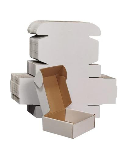 50 pack Small Shipping Box,5x5x2''Corrugated Mailer,YUNSY-BOX Cardboard Box - size: 5X5X2