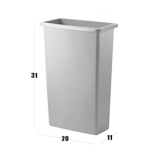 23 Gallon Brown Slim Tall Plastic Industrial Trash Cans for Kitchen and Restaurant - color: Brown, size: 23 Gallon