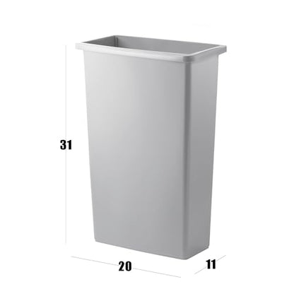 23 Gallon Brown Slim Tall Plastic Industrial Trash Cans for Kitchen and Restaurant - color: Brown, size: 23 Gallon