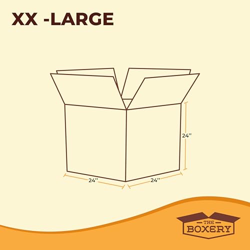 The Boxery Moving Boxes 10-Pack XX-Large | 24x24x24 inch - size: XX-LARGE-10-PACK