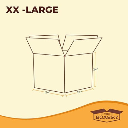 The Boxery Moving Boxes 10-Pack XX-Large | 24x24x24 inch - size: XX-LARGE-10-PACK