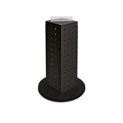 Azar 700220-BLK Pegboard Counter Display, Black, 4-Sided Revolving - color: Black, style: Pegboard only