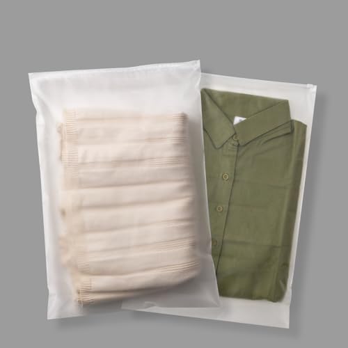14x20 Inch Frosted Clothes Packaging Bags for Shipping 50Pcs No Vent Holes - size: 50Pcs-14x20 Inch
