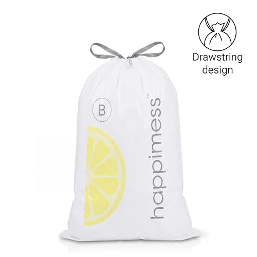 happimess 20-Count Lemon Scented 5.3 Gal Trash Bags, White - color: White (Lemon Scented), size: 20 Count (Pack of 1)