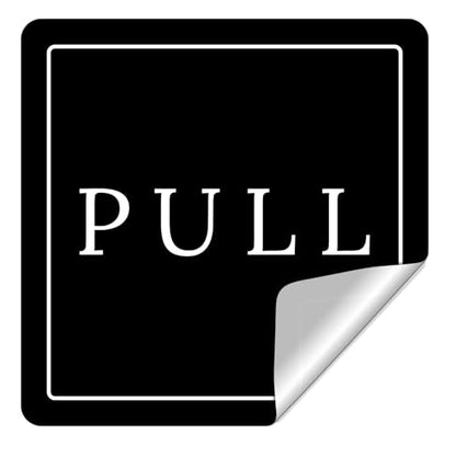 dealzEpic - PULL and PUSH Stickers - Black Self Adhesive Peel and Stick PULL and PUSH Signs - 4x4cm - color: Black PULL and Push Sign Stickers (4x4cm)