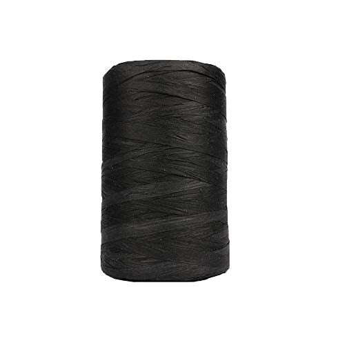 316Yard Rayon Raffia Paper Yarn Crochet Black Ribbon Knit Summer Sun Hat Beach Bag Craft DIY Decoration