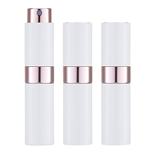 LISAPACK 8ml Travel Perfume Bottle Refillable, 3 PCS Cologne Atomizer Spray - color: 3 white