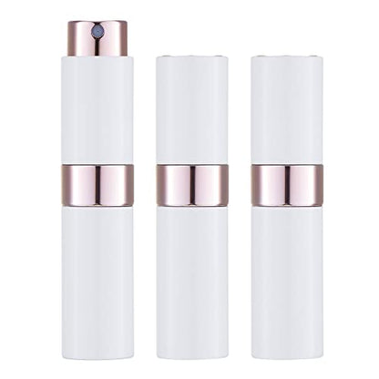 LISAPACK 8ml Travel Perfume Bottle Refillable, 3 PCS Cologne Atomizer Spray - color: 3 white