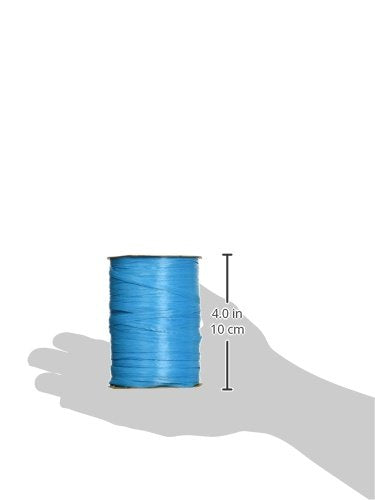 Berwick Craft Matte 1/4'' Wide Raffia Ribbon, Aqua Blue, 100 Yards - color: Aqua, size: 7MM