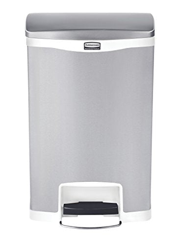 Rubbermaid Commercial Slim Jim Step-On - color: White, size: 13 Gallon