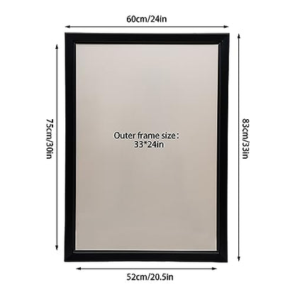 24 x 33 Inch LED Movie Poster Frame Home Theater Wall Mounted Advertising Picture Frame Display Led Light Box Sign Advertising Display - color: Black, size: 24 x 33 Inch