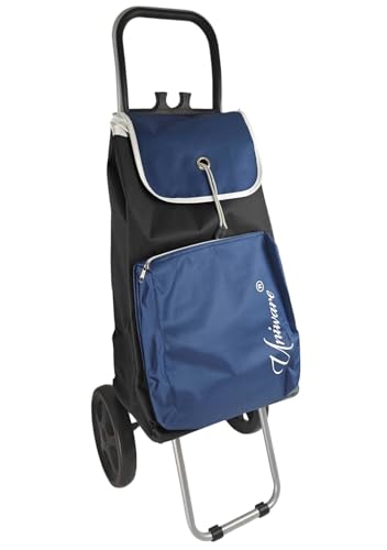 Super Quality Foldable Shopping Cart/Grocery Cart (39 Inch Telescopic Handle, Black)