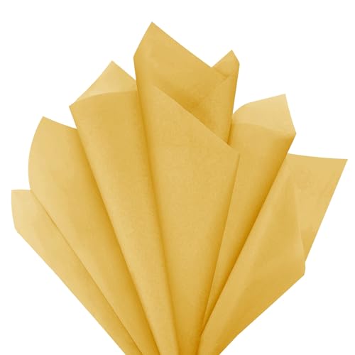 120 Sheets 14 x 20 Inch Gold Tissue Paper for Gift Bag Wrapping - color: Gold
