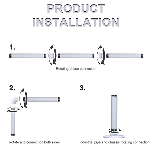 White Industrial Pipe Clothing Rack, 30 Inch Pipe Clothes Rack, Wall Mounted Detachable Garment Bar, Heavy Duty Iron Hanging Rod for Closet Storage - color: White