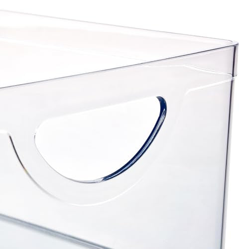 iDesign Stackable Open-Front Storage Bin with Handles, Set of 2, Clear - style: Pack of 2