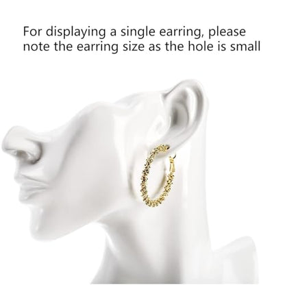 SOUJOY Jewelry Mannequin Display, Resin Display Stand Bust, Boutique Earring Holder Organizer for Show Jewelry, Necklace, Earrings, Rings, White (Pack of 2) - size: 7.5"L x 2.1"W x 11"H (Pack of 2)