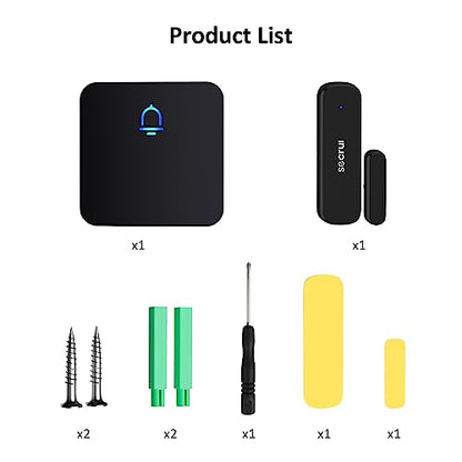 SECRUI Wireless Door Chime for Home Door Opening & Business Entering - size: 1 sensor 1 receiver