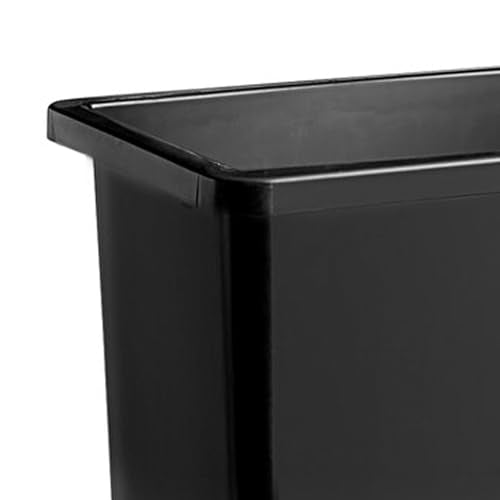 23 Gallon Black Slim Tall Plastic Industrial Trash Cans for Kitchen and Restaurant - color: Black, size: 23 Gallon