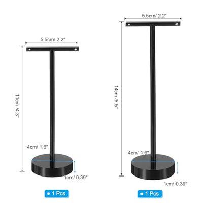 PATIKIL Earring Display Stands,2pcs Acrylic Earring Holder Earring Stands Storage Organizer Necklace T Rack for Jewelry Photography Necklace,Black - color: Black