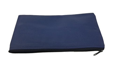 Cash Bag, Coin Bag, Company Security Bank Deposit/Utility Zipper Bag, 11 X 5.5 Inches (Pack of 3-NAVY) - color: Navy, size: Pack of 3