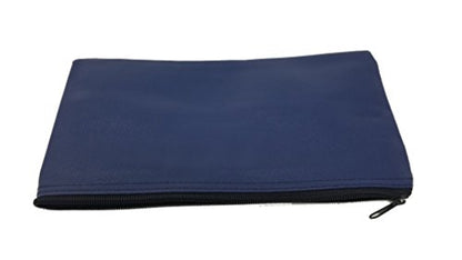 Cash Bag, Coin Bag, Company Security Bank Deposit/Utility Zipper Bag, 11 X 5.5 Inches (Pack of 3-NAVY) - color: Navy, size: Pack of 3