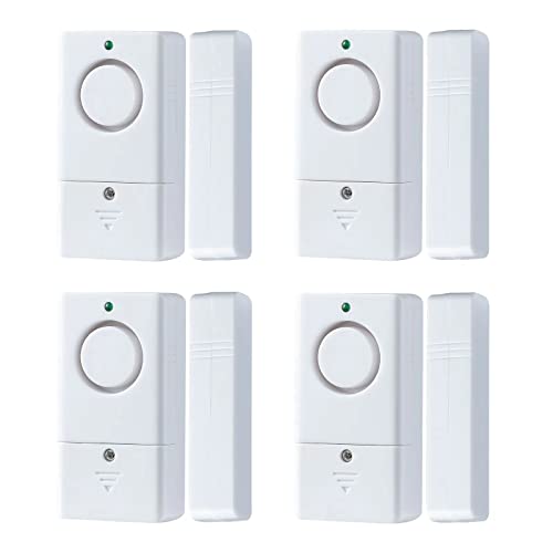 Door Window Alarms, 120DB Door Alarms for Kids Safety, Security Alarm with Chime for Store Pool, 4 Pack - style: 4 Pack
