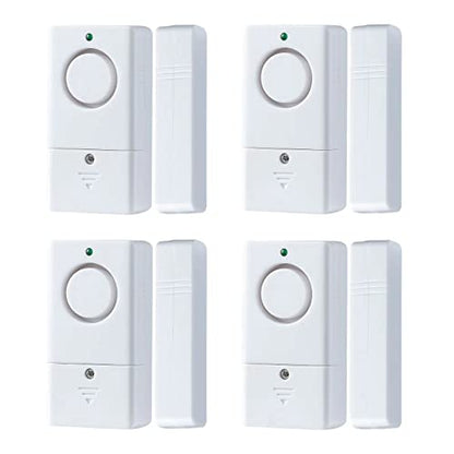 Door Window Alarms, 120DB Door Alarms for Kids Safety, Security Alarm with Chime for Store Pool, 4 Pack - style: 4 Pack