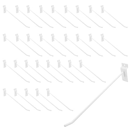 Waziaqoc Slatwall Hooks, White, 10 Inch, 32PCS - size: 10 Inch