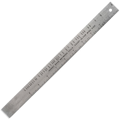 Garage Door Torsion Spring Wire Measuring Tool, .125-.625 Steel Gauge