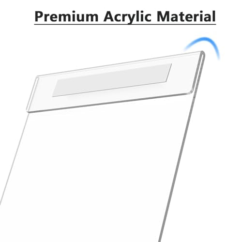 MaxGear Acrylic Sign Holder 8.5 x 11 Wall Mount with Tape, 2 Pack, Vertical - size: 8.5"x11"-2Pack