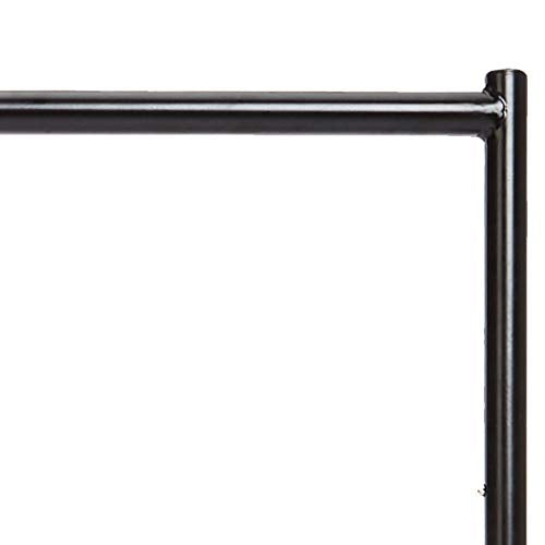 Amazon Basics Heavy Duty Portable Rolling Garment Rack, Hanging Clothes Organizer Rail for Display and Storage, Easy to Assemble, 72 x 60 inches, Black - size: 1.82 x 1.52 m