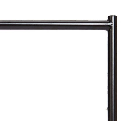 Amazon Basics Heavy Duty Portable Rolling Garment Rack, Hanging Clothes Organizer Rail for Display and Storage, Easy to Assemble, 72 x 60 inches, Black - size: 1.82 x 1.52 m