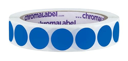 ChromaLabel Dark Blue Dot Stickers, 3/4 Inch Removable, 1000/Roll - color: Dark Blue, size: 3/4"