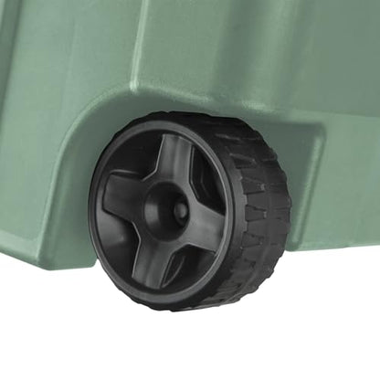 40 Gallon Light Green Rolling Industrial Storage Bins 2-Pack, Heavy-Duty Plastic with Leakproof Lid & Latches, Stackable for Garage Warehouse Equipment Transport - color: 2PCS, Green